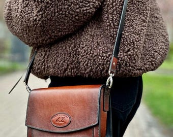 Petit sac à bandoulière en cuir, accessoires italiens