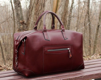 LEATHER TRAVEL BAG, Leather Travel Duffle Bag Mens, Leather Duffle Bag, , Leather Holdall, Leather Overnight Bag, Gym Bag, Weekender bag