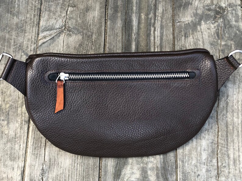 Leather Cross Body Bag waist bag leather belt bag Men Hip Bag Leather casual bag Small Bag Unisex Leather Small Bag Handmade