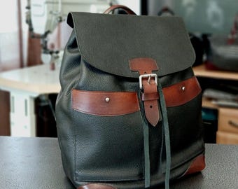Handmade Leather Backpack, Laptop Travel Bag, Urban Rucksack