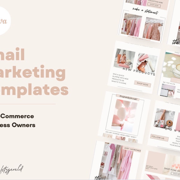 Email Marketing Templates for E Commerce Business Blush Aesthetic ...