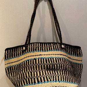 African Sisal Shoulder Bag - Purse / Natural Fibres