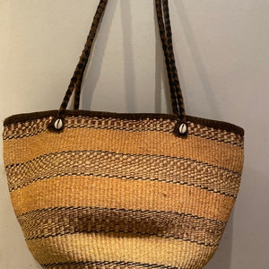 African Handmade Sisal Shoulder Bag- Purse / Natural fibres