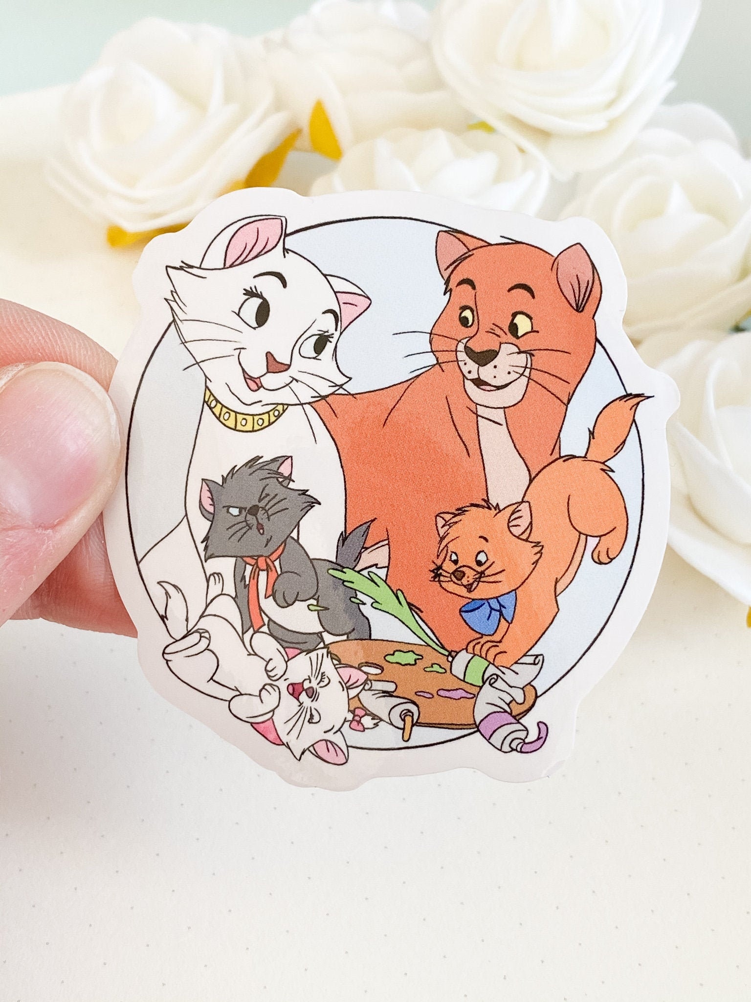 Aristocats family sticker Journal Stickers planner stickers | Etsy