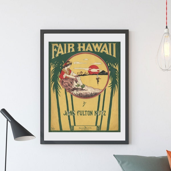 Fair Hawaii - Impression d'art de couverture de partition (petite)