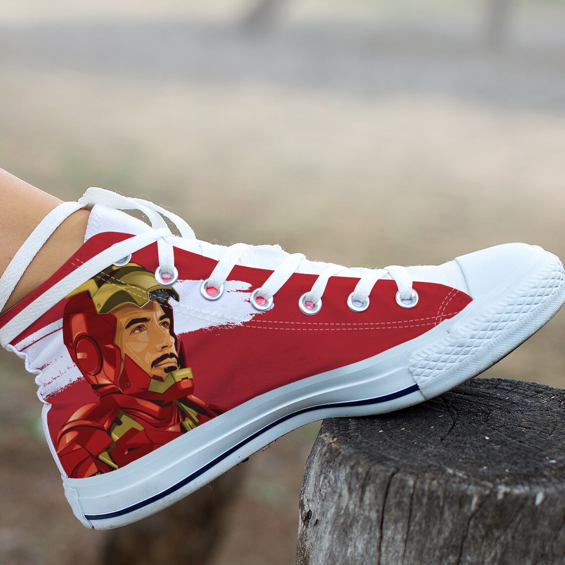 Iron Man Custom Hightop/ Avengers Custom Shoes/ Marvel Etsy