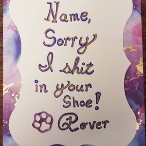 Handmade Watercolor Flat Cards made to order. Color options, font options, message is up to you,  envelope included.