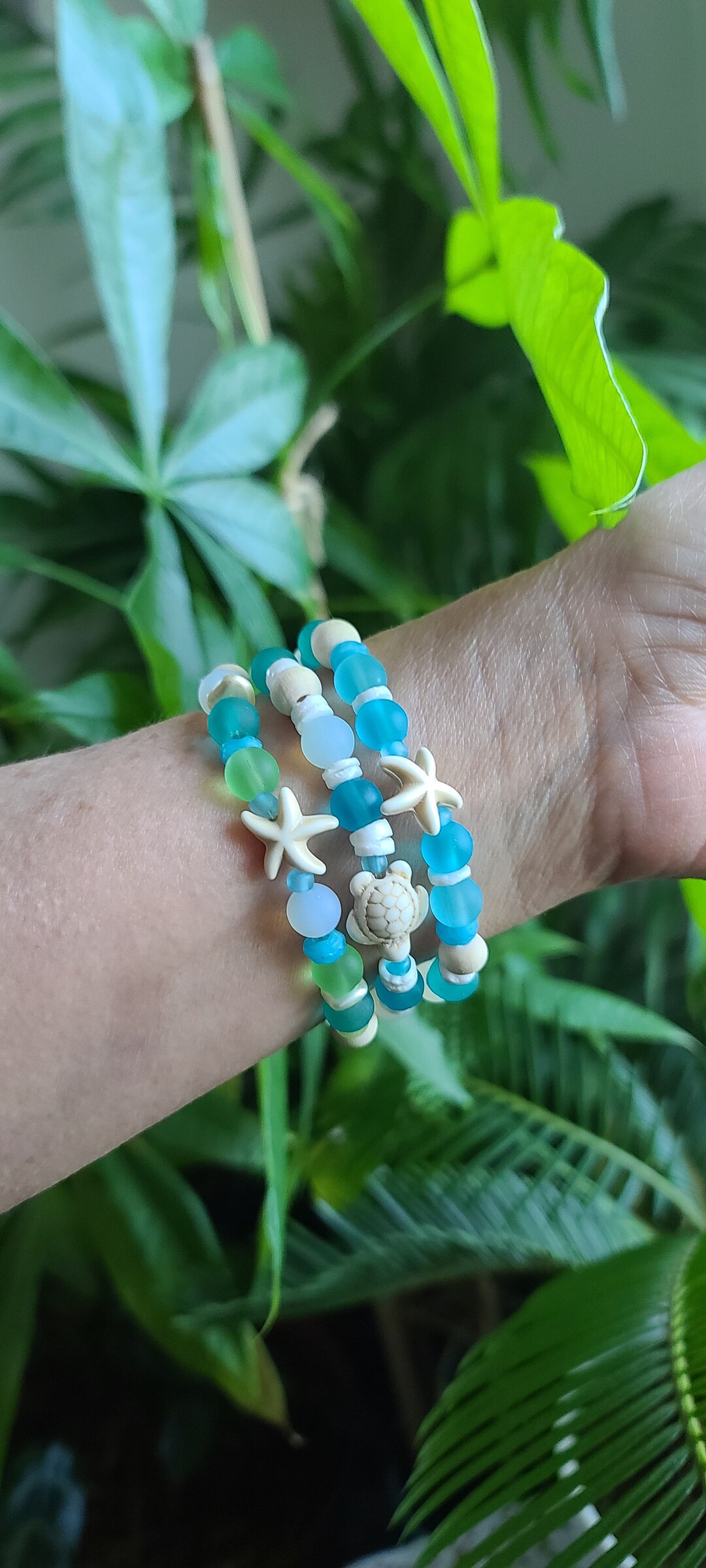 Sea Glass Beach Bracelets, Beach Style Women Handmade Jewelry, Handmade Gifts, Beachy Gifts