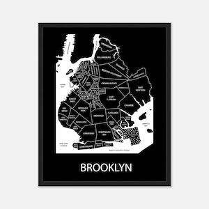 Brooklyn Nets Print, Brooklyn Personalized Map, Brooklyn Nets Gifts for Men, Custom Gift for Women, Nets Wall Art, Housewarming Gift Decor
