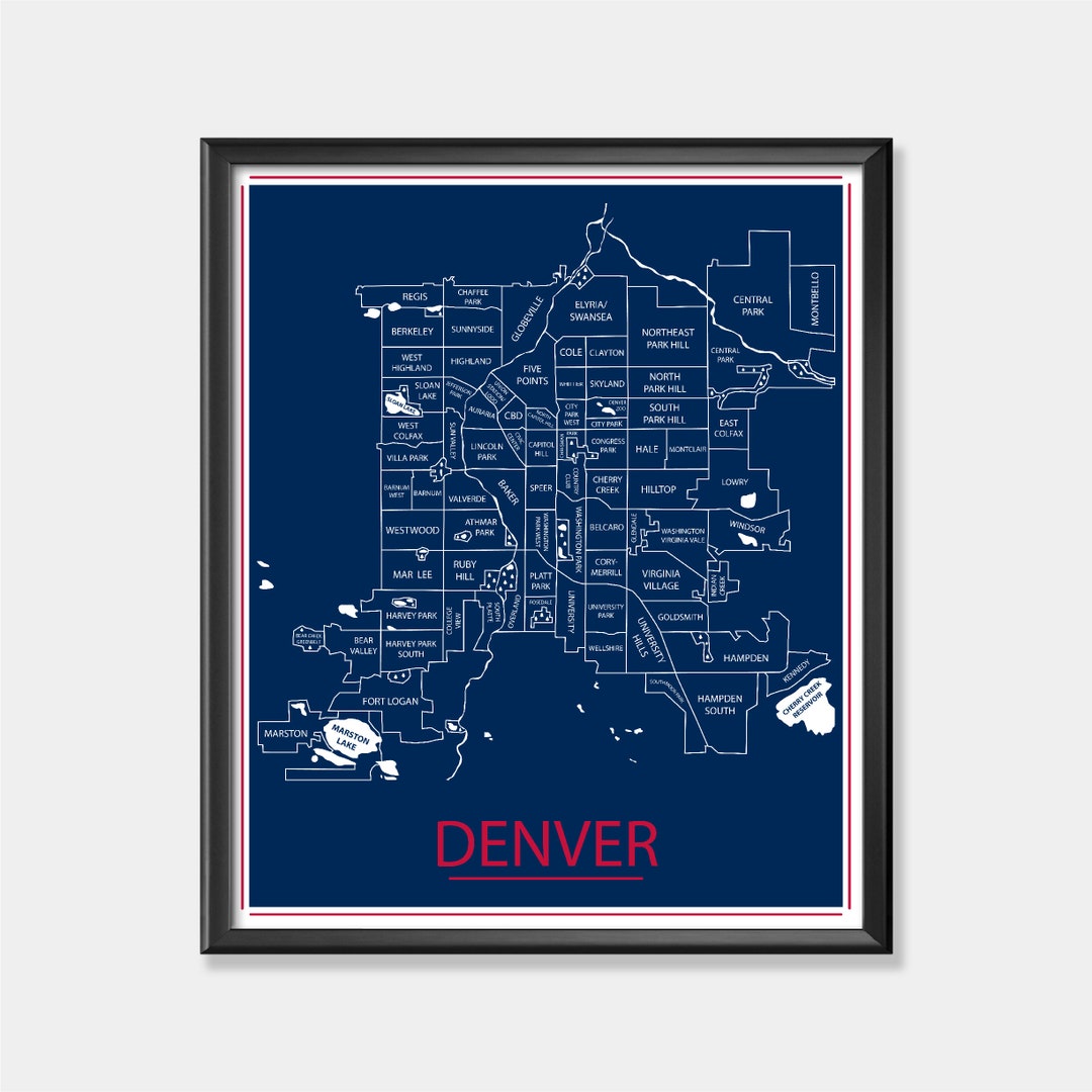 MSU Denver Map Print Neighborhood Map Poster Metropolitan - Etsy