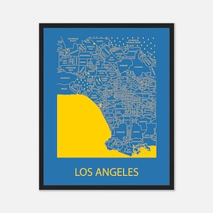 UCLA Wandkunst, Los Angeles Stadtteil Karte, UCLA Abschlussgeschenk, UCLA Alumni Geschenk, personalisiertes Geschenk für Sie und Ihn, College Poster