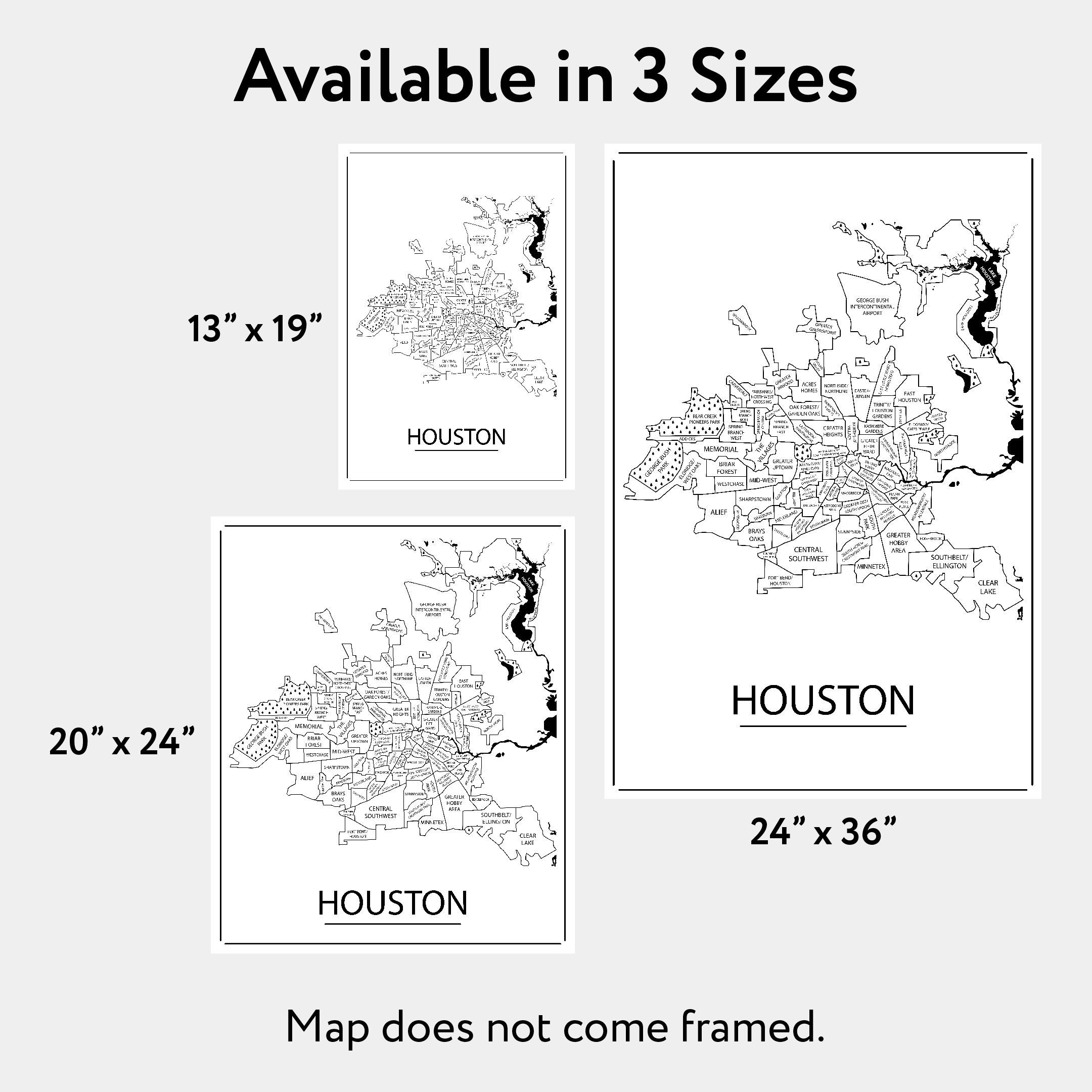 Texas Southern University Map Print Houston Texas Etsy