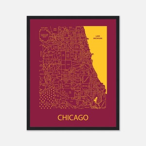 Loyola Universität Chicago Dekor, Chicago Region Karte Drucken, Loyola Abschlussgeschenk, Loyola Alumni Geschenk, personalisiertes College Geschenk
