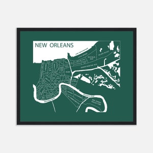 Tulane University-Druck, Kartendruck von New Orleans, Tulane-Kunstposter, Tulane-Abschlussgeschenk für ihn, Alumni-Geschenk für sie, College-Geschenk