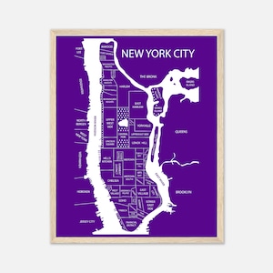 NYU Art, New York City Neighborhood Map, Personalized Graduation Gift for Him, Custom Alumni Gift for Her, NYU Map Print, College Poster
