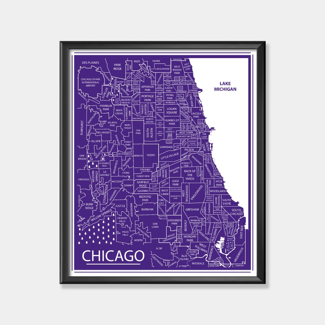Northwestern University Poster Wall Art Chicago Area Etsy