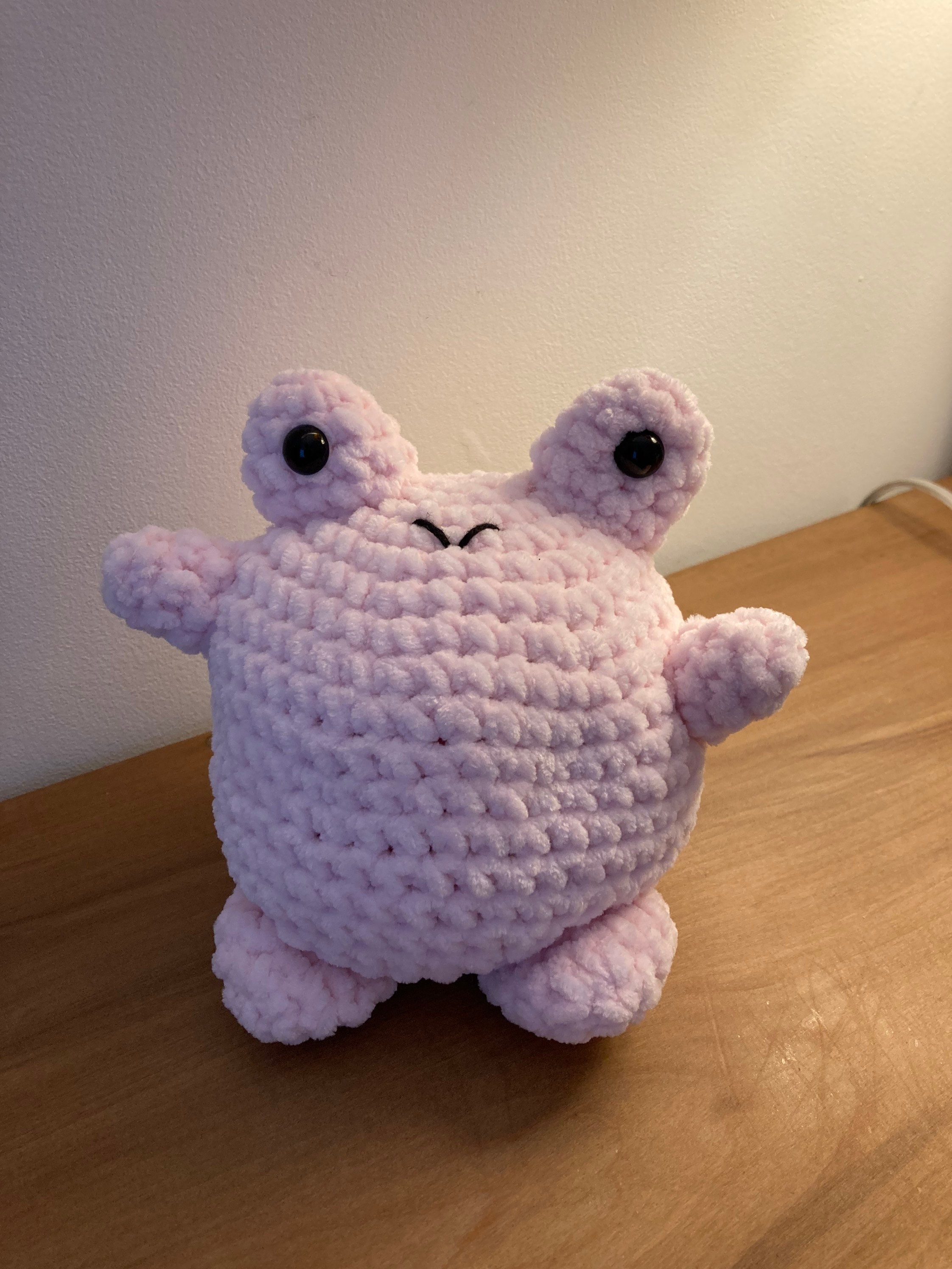 Marshmallow pink frog plushie Etsy