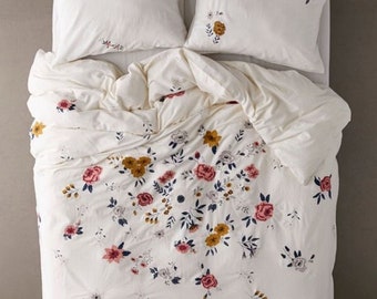 3 Pcs Set Embroidered Cotton Duvet Cover Set Bohemian Comforter Cover Cotton Donna Cover Quilt Cover King Duvet Cover UO Bedding Duvet Set