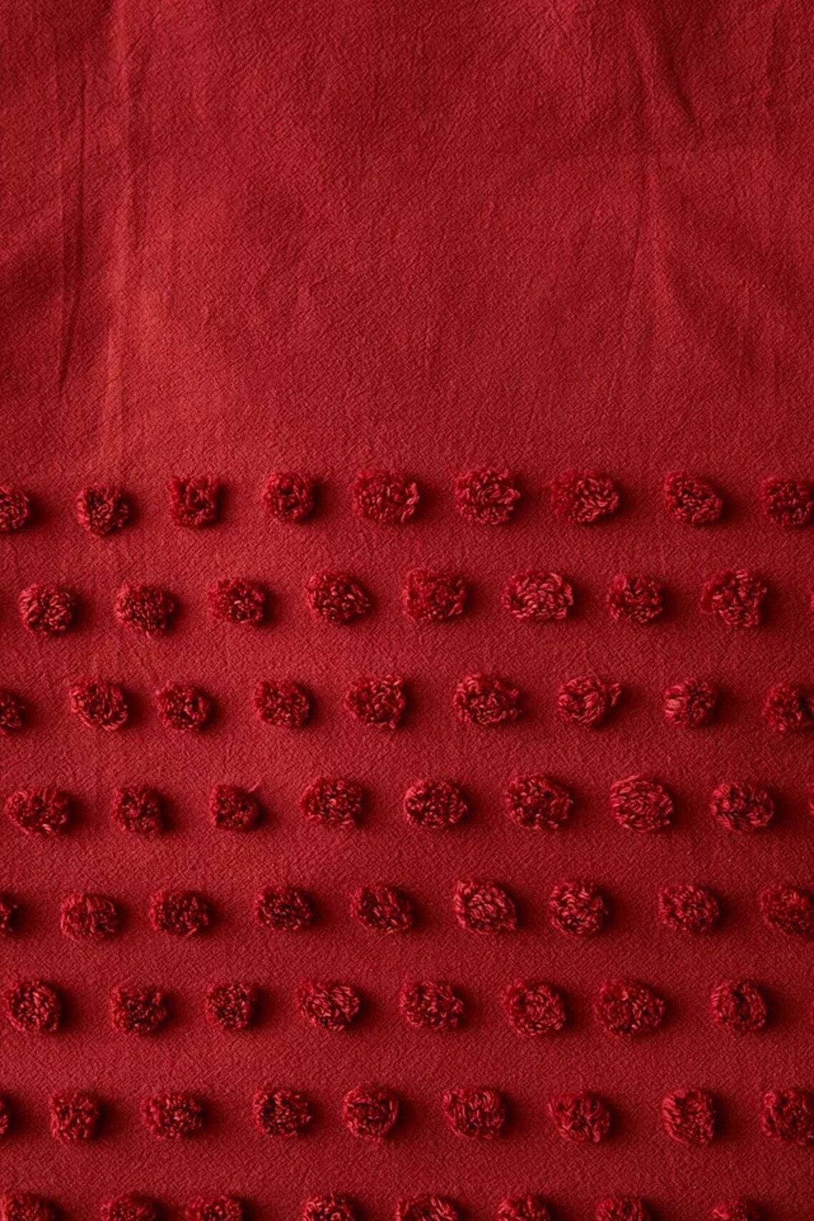 3 Pcs Tufted Cotton Duvet Cover Set Rust Duvet Cover Boho Etsy