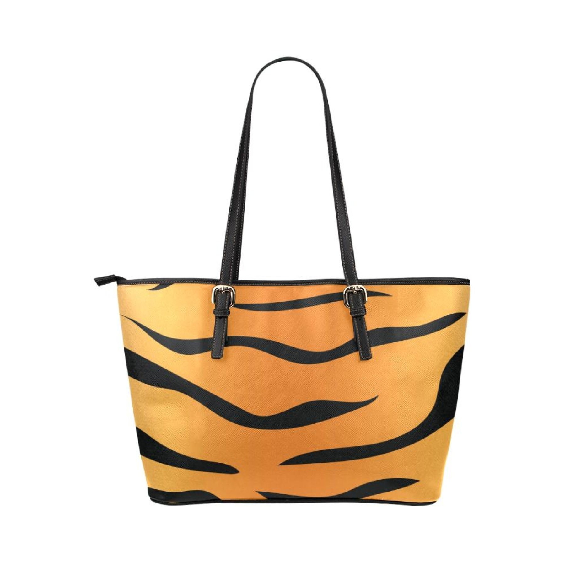 orange and black tote