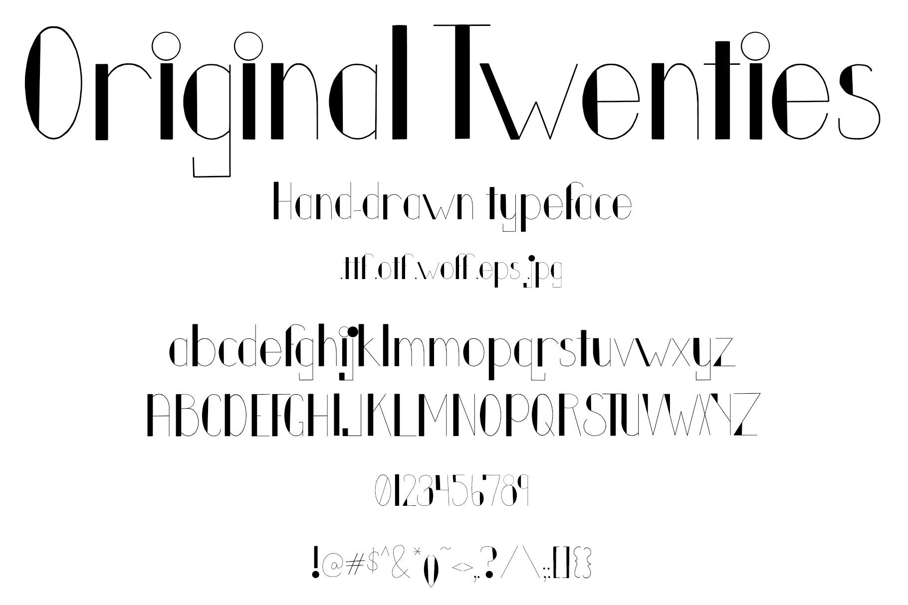 Font Original Twenties. A Vintage Art Deco Typeface With a