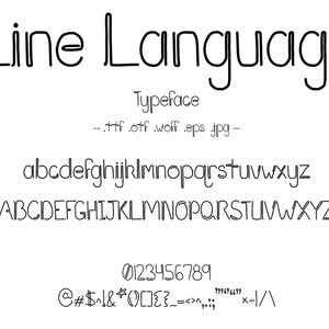 Font Line Language. A Vintage Art Deco Typeface With a 1920&#39;s Style Looks Like An Artistic Line Drawing. Hand Drawn Character and Letter Set