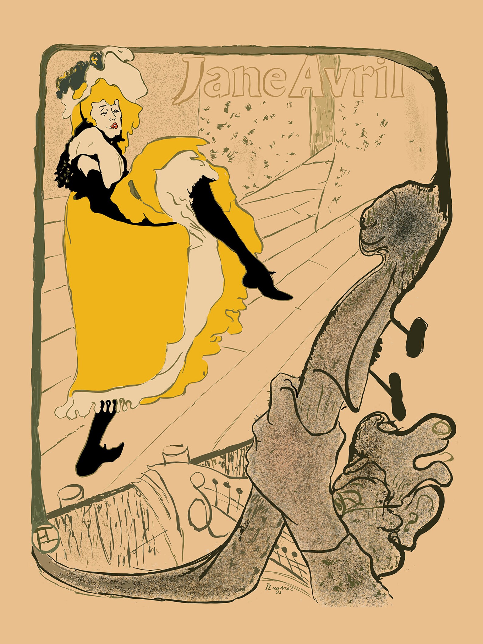 Toulouse Lautrec Art Reproduction Jane Avril Dancing Study Etsy