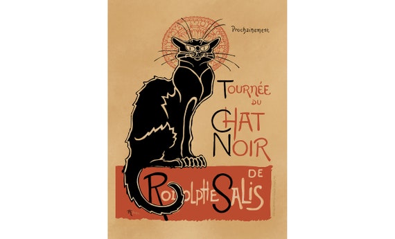 Toulouse Lautrec Art Reproduction Le Chat Noir The Black Etsy