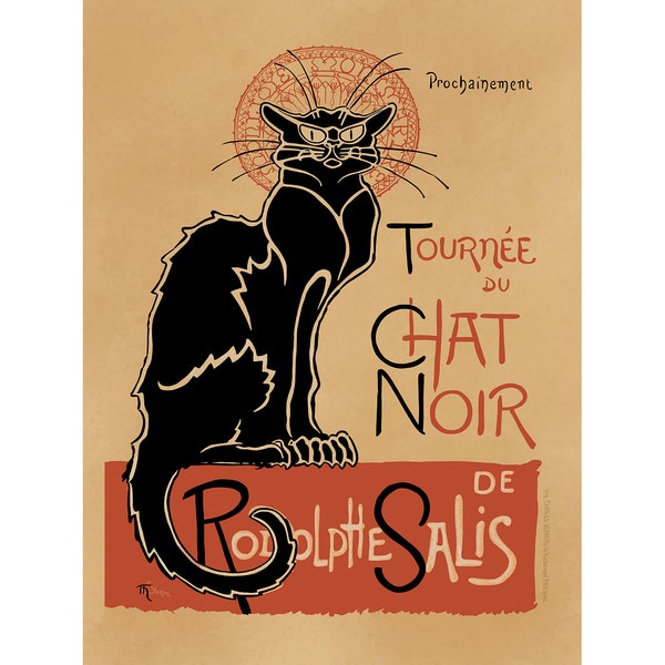 Toulouse Lautrec Art Reproduction - Le Chat Noir (The Black Cat) - Recreated in High Resolution. Print and Frame Any Size.