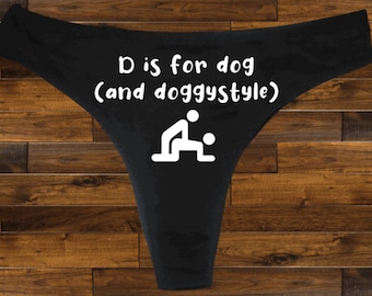 D is for Thong | Gag Gift,Funny Underwear,Bridal Shower Gift,Bachelorette Party Gift,Anniversary Gift