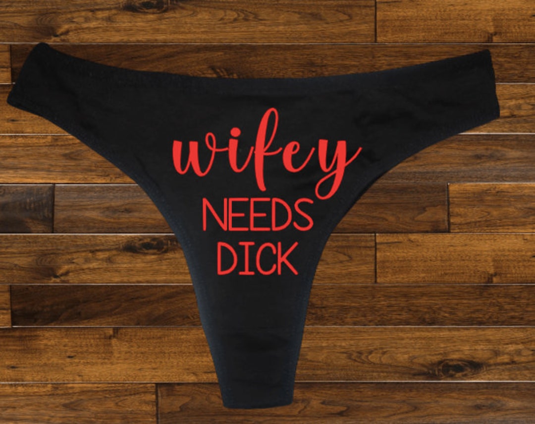 Wife Needs Thong Honeymoon Gift Gag Gift Naughty Underwear pic image