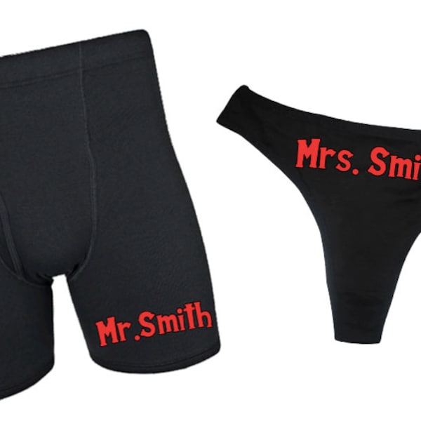 Funny Matching Couple Underwear Etsy
