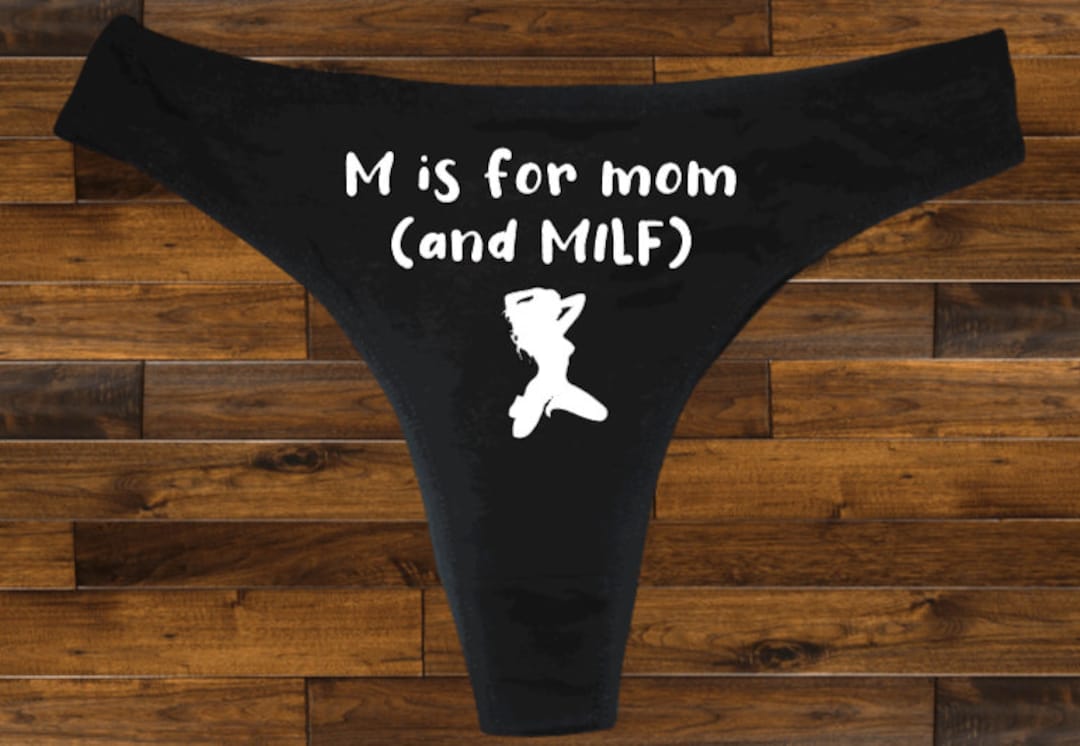 M is for Mom & Milf Thong Gag Gift,funny Underwear,bridal Shower  Gift,bachelorette Party Gift,anniversary Gift - Etsy