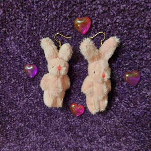 Fluffy Bunny Earrings