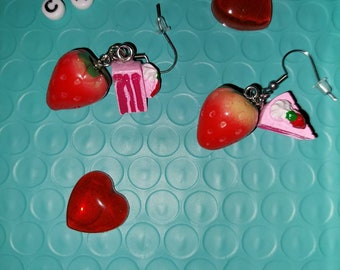 Strawberry Cake Earrings