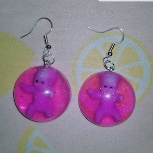 Boucles d&#39;oreilles bébé bubble-gum