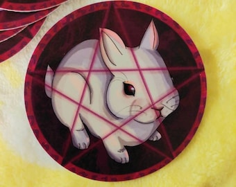Bunny Pentagram Sticker