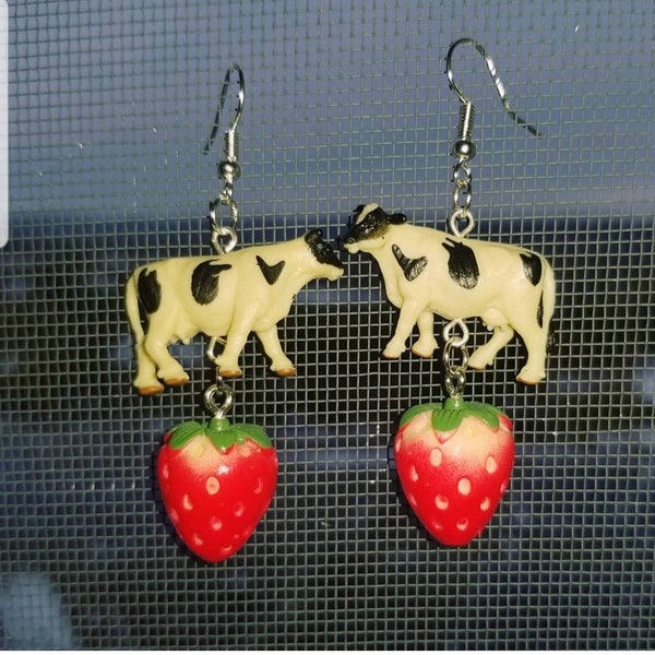 Strawberry Milk Earrings