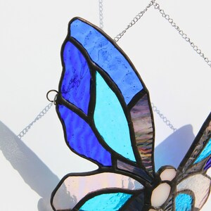 Adorno de vidriera de mariposa Morpho azul Personalizar Personalizar imagen 6