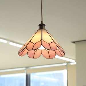 Pink Peacock Pendant Light Stained Glass Ceiling Lighting Lamp Shade Customize Personalize image 2