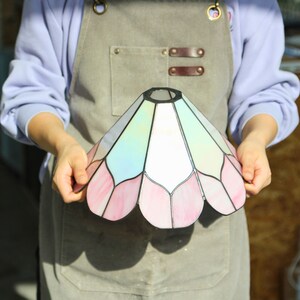 Pink Peacock Pendant Light Stained Glass Ceiling Lighting Lamp Shade Customize Personalize image 6