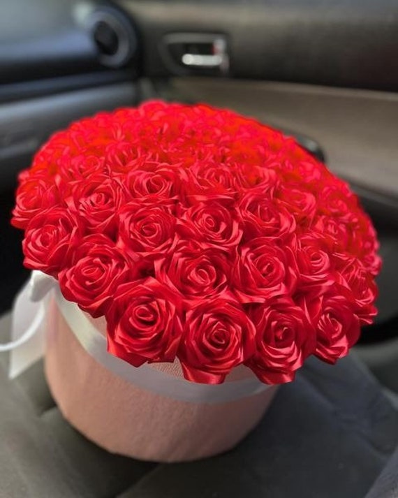 16 Stck Knstliche Rosen Weinrot - Realistische Stoff Rosen Mit Langen  Stielen Deko