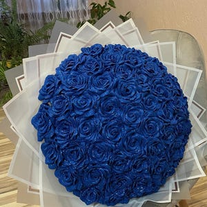 Glitzerknospe, Ewiger Rosenstrauß, handgemachter künstlicher Blumenstrauß, langlebige Blume, großer Rosenstrauß, Muttertag, Abschlussgeschenk