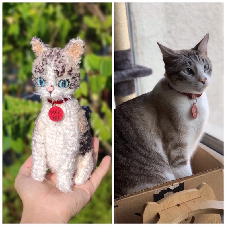 Custom Crochet Cat, Custom Stuffed Cat, Custom Cat Plush, Custom Stuffed Animal, Personalized Pet Gift, Pet Memorial, Pet Stuffed Animal image 10