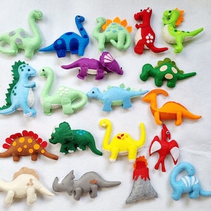 Felt Dinosaur Ornaments, Dinosaur Toy, Dinosaur Nursery, Dinosaur Decor, Dinosaur Garland, Dinosaur Montessori, Play Dinosaur