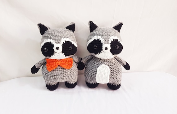 Raccoon Plush, Crochet Raccoon, Raccoon Stuffed Animal, Raccoon Plushie, Raccoon Keychain, Raccoon Amigurumi, Crochet Animal, Raccoon Toy