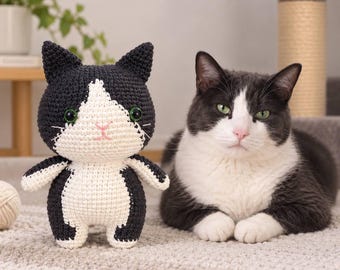 Custom Cat Plush, Custom Crochet Cat, Cat Stuffed Animal, Cat Personalized, Custom Stuffed Cat, Cat Plush