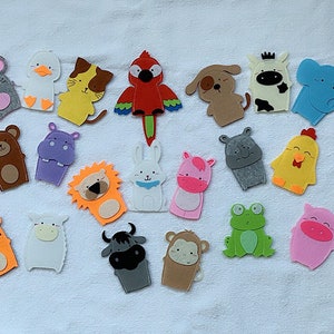 Animal Finger Puppets, Felt Finger Puppets, Woodland Animal Puppets, Felt Animal Ornaments, Montessori Baby Toys, Play Set Toys,