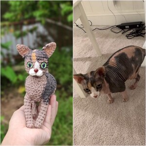 Custom Crochet Cat, Custom Stuffed Cat, Custom Cat Plush, Custom Stuffed Animal, Personalized Pet Gift, Pet Memorial, Pet Stuffed Animal image 9