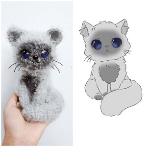 Custom Crochet Cat, Custom Stuffed Cat, Custom Cat Plush, Custom Stuffed Animal, Personalized Pet Gift, Pet Memorial, Pet Stuffed Animal image 6
